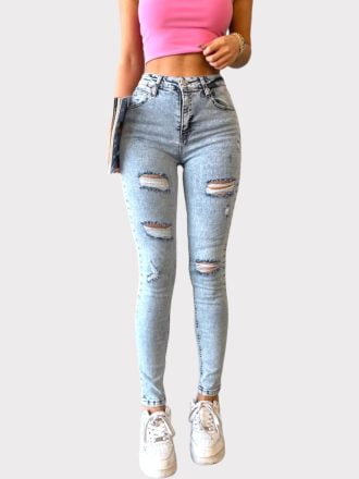 1204 Skinny jeans ελαστικό με σκισιματα Σε εκπληκτικές τιμές Μόνο στο FMBoutique 2