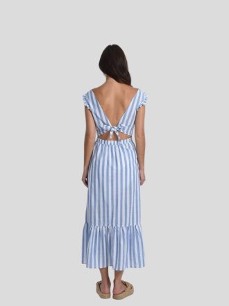 Molly Bracken LA1289BE Καλοκαιρινό Maxi Φόρεμα Navy Μπλε Σε εκπληκτικές τιμές Μόνο στο FMBoutique 3