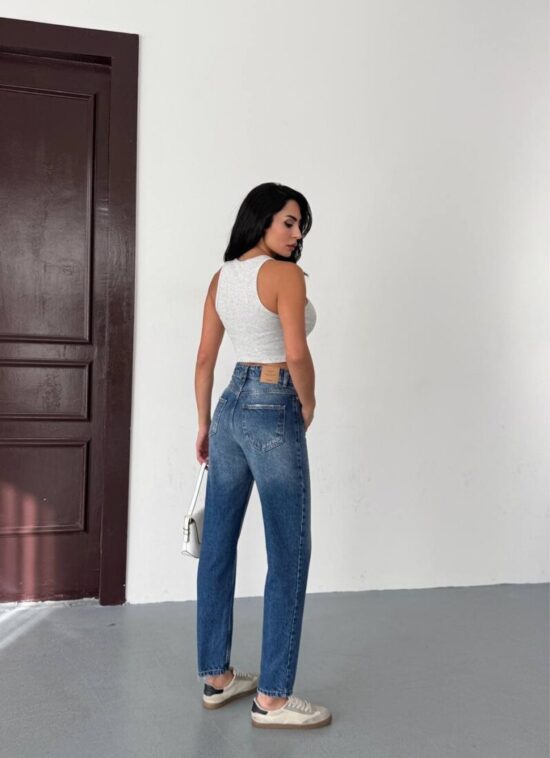 Ψηλόμεσο Τζιν Παντελόνι Ίσια Γραμμή Denim Blue 2604 6 IMG_3716